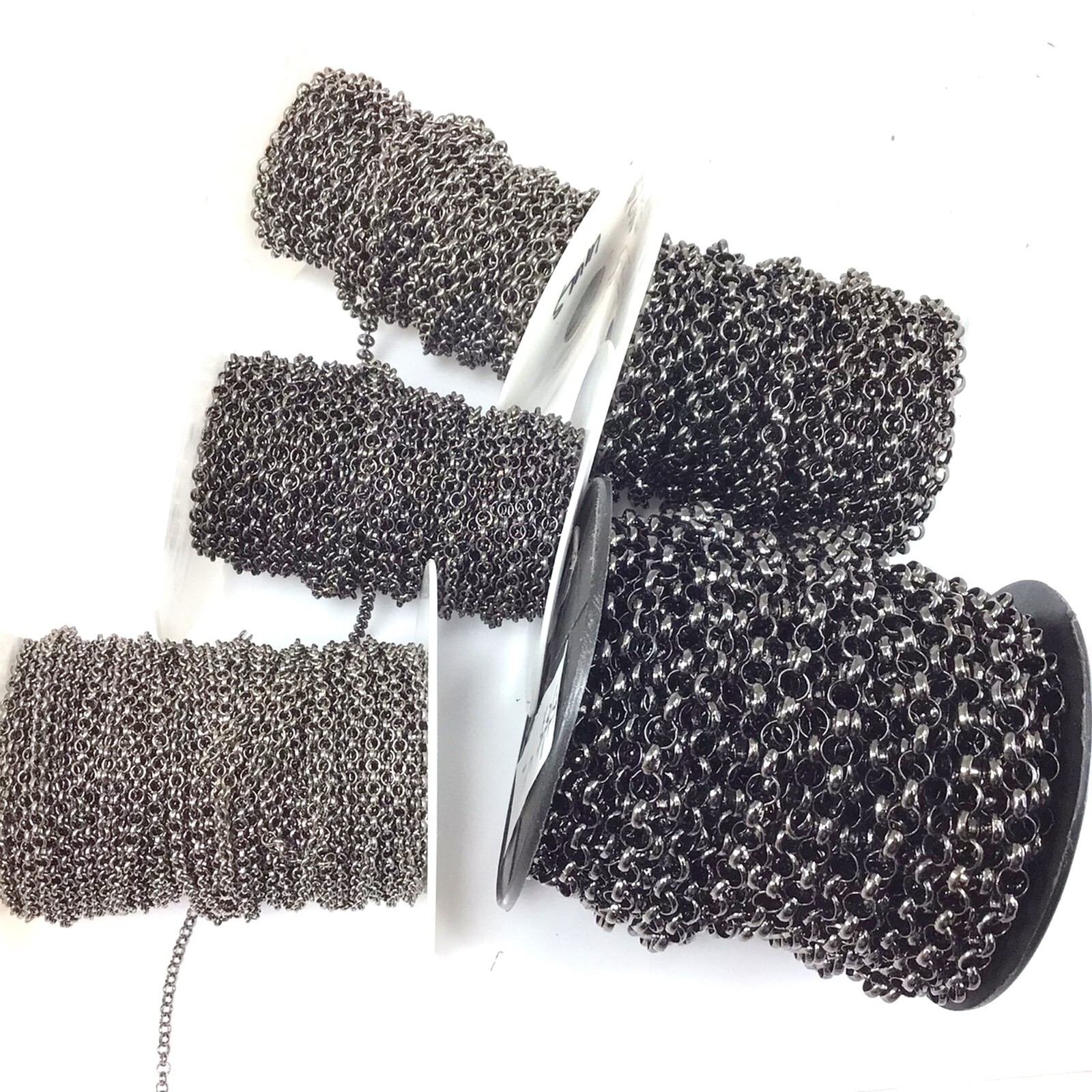 Gunmetal BlackRolo Chain Round Linked Belcher Chain Neckalce 3mm 4mm 5mm 6mm 7mm