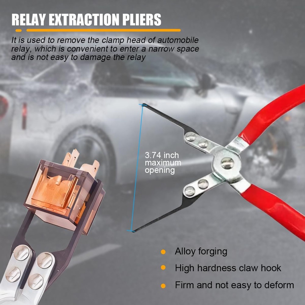 Relay Puller Pliers Relay and Fuse Remover Tool Automotive Relay Fuses Puller