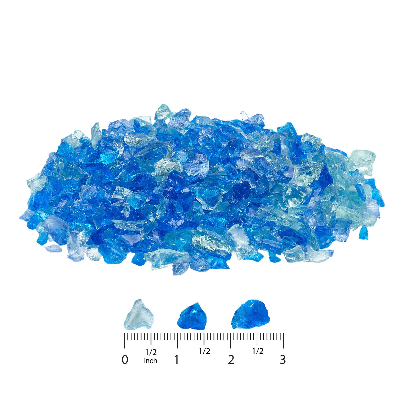 Uimoso 10 lbs 3/4-Inch Fire Pit Glass Rocks for Fireplace and Table, 3 Colors