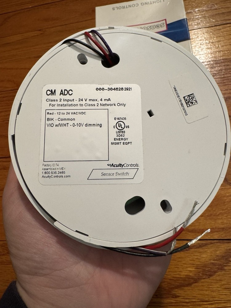 Acuity Controls Sensor Switch CMR ADC Ceiling Photocontrol Auto Dimming 184EUE