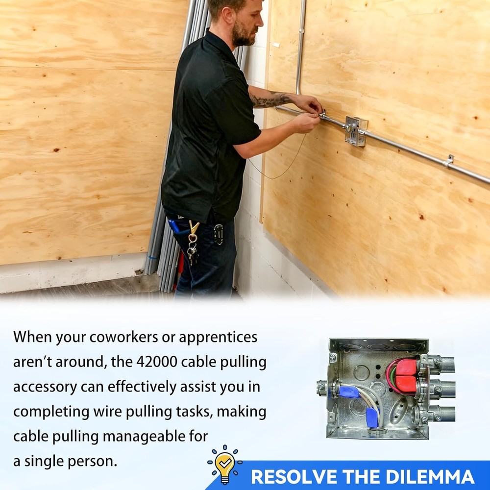 42000 Conduit Wire Pulling Tool - for Rack-A-Tiers Pull Buddy, Multi-Pack Wire P