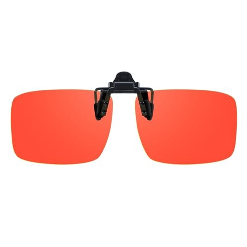 Trysee Rectangular Clip-On Flip-Up Blue Light 57 Millimeters C01 Orange