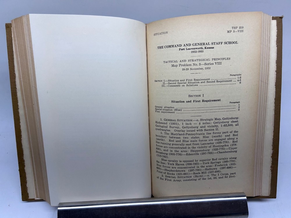 Command and General Staff School, Problems Second Year Course 1932-1933