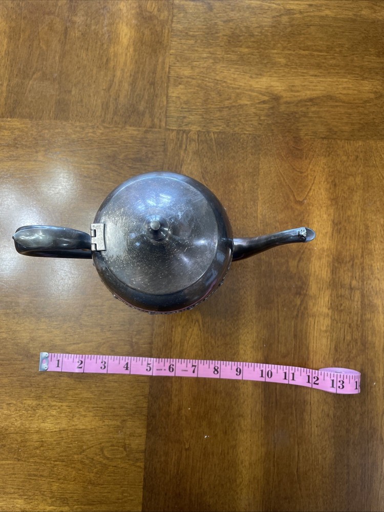 VTG Silver On Copper Tea Pot
