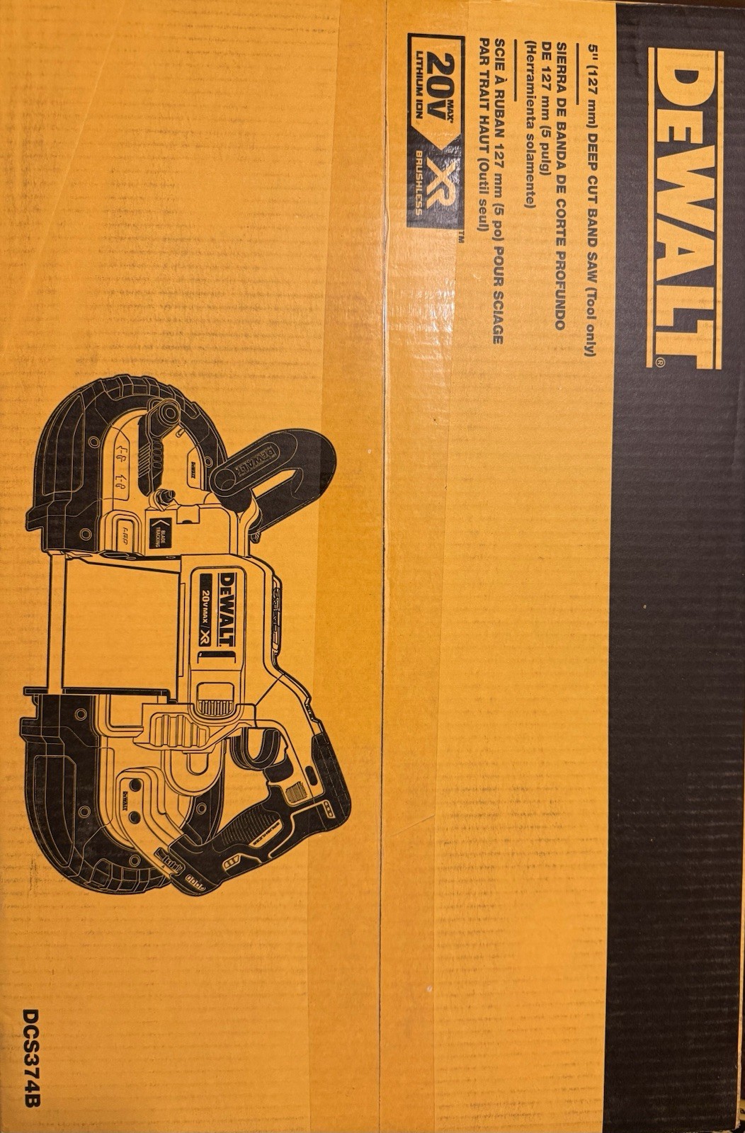 DEWALT 20V MAX XR Cordless Brushless Deep Cut Band Saw - DCS374B - Tool Only