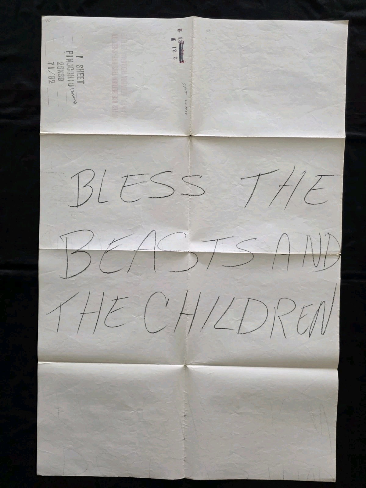 "PINOCCHIO" Original One Sheet - R1971 - WALT DISNEY