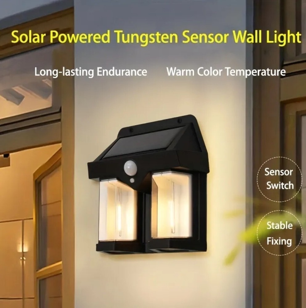 Double Solar Lantern With Motion Sensor And Twilight