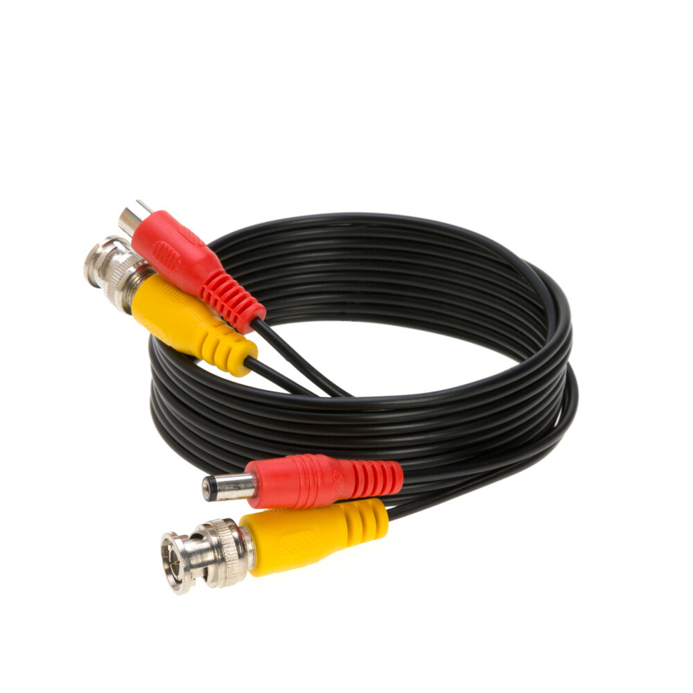 Siamese Cable CCTV Security Camera BNC DC Power/Video Wire Black/White Pack LOT