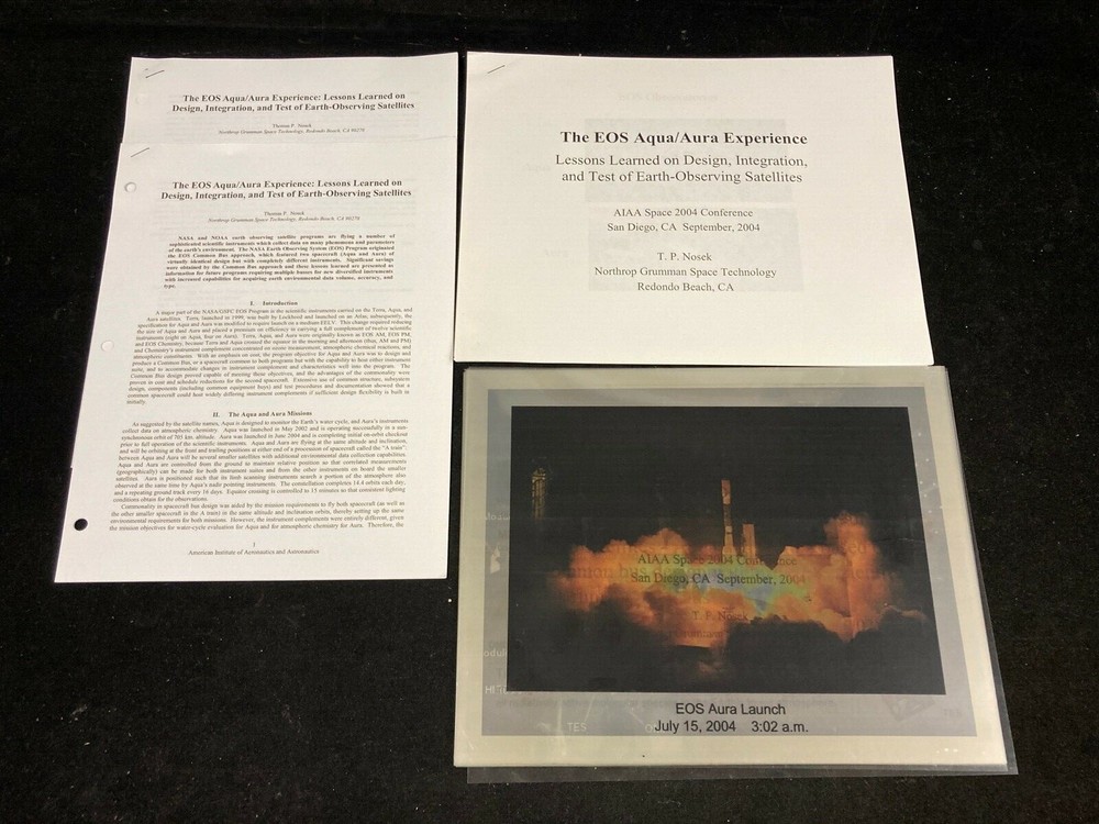 2004 AIAA SPACE CONFERENCE PRESENTATION, EOS AQUA/AURA EXPERIENCE, NORTHROP GRUM