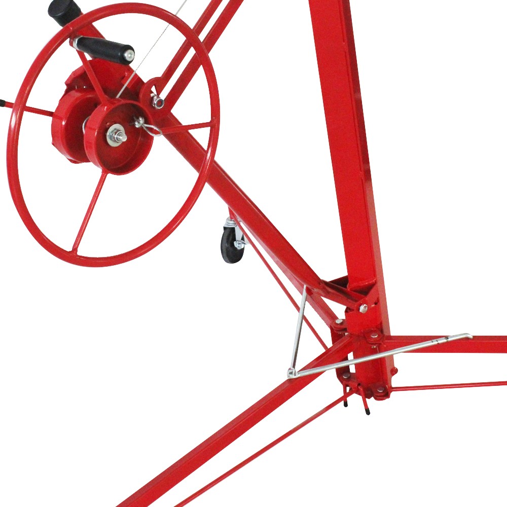 Drywall Rolling Lifter Panel Hoist Jack 11FT Plasterboard Jack Carrier 150lbs