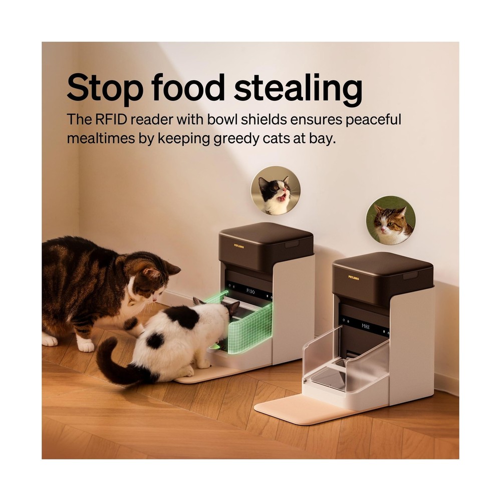 PETLIBRO RFID Automatic Cat Feeder, Collar Tag-Activated Personalized Meals, ...