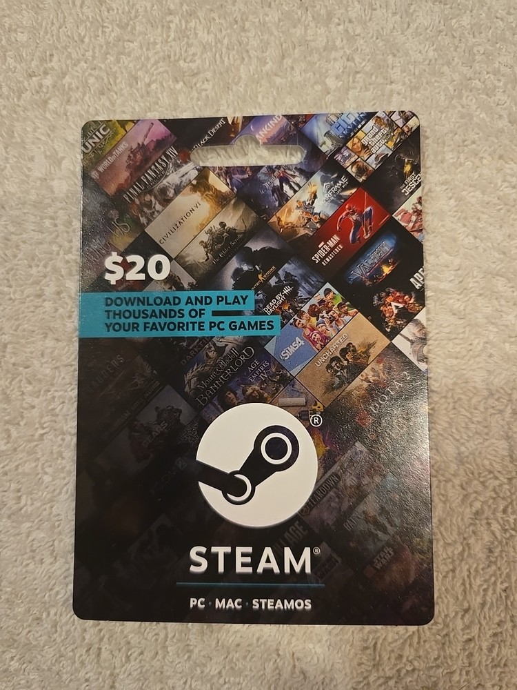 $20 Steam Gift Card Valve Wallet PC