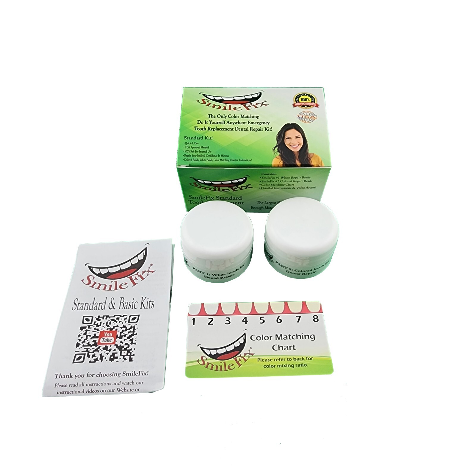 SmileFix Standard Color Matching Dental Repair Kit – Replace Missing or bro...