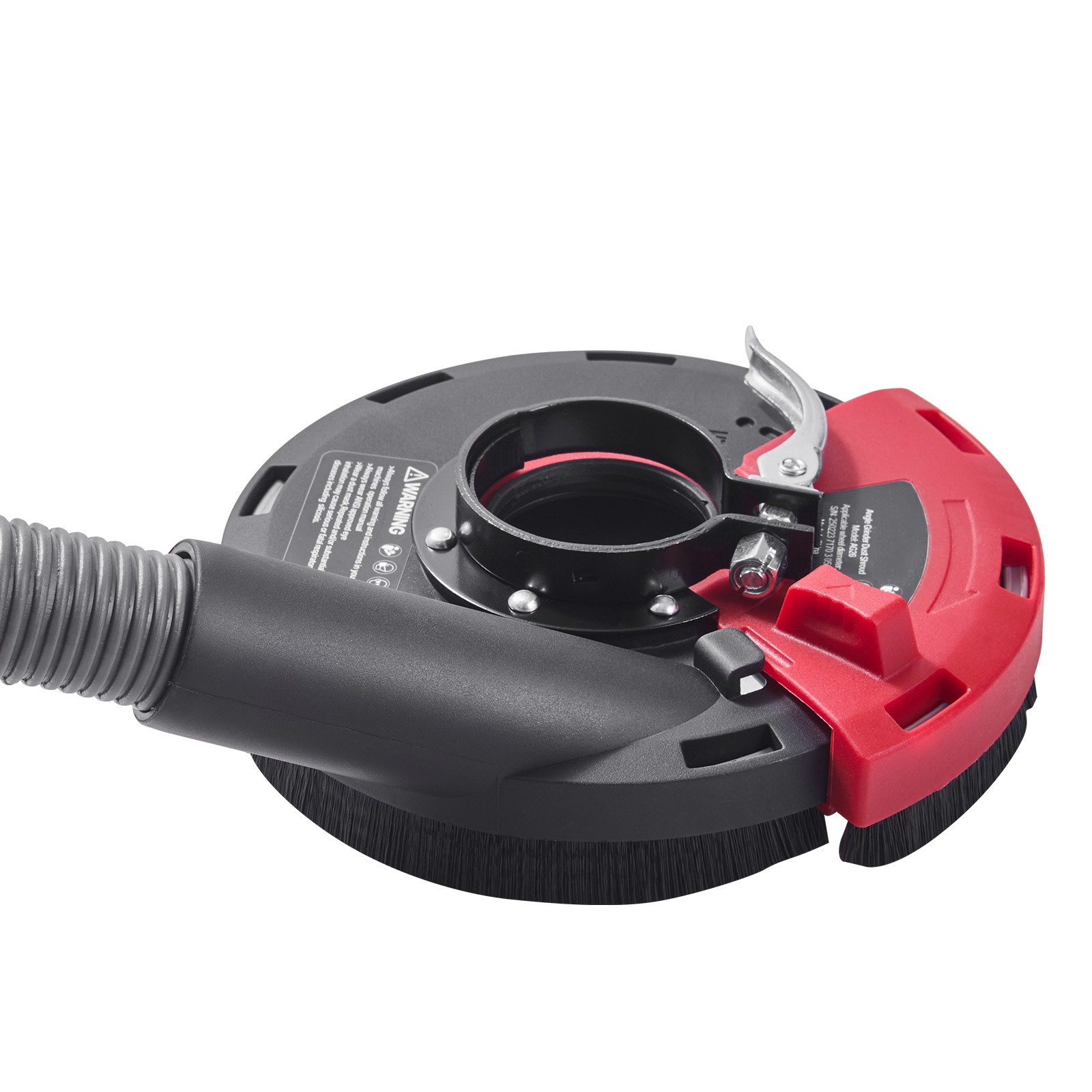 Angle Grinder Dust Shroud 4-5 in with 6 Clamping Washers Connect to Vacuum
