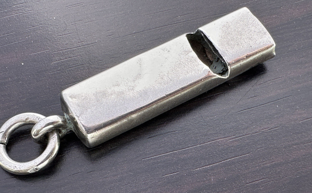 Antique Solid Silver Whistle c.1911