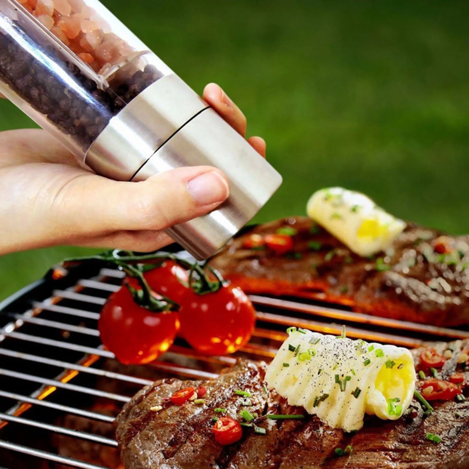 Double-head Grinder Pepper Sea Salt Grinder Manual Quick Milling Bottle