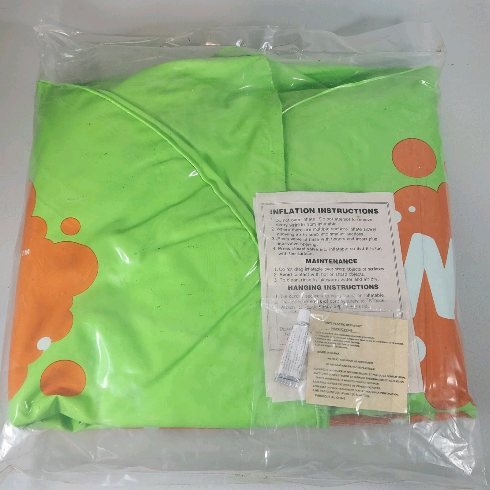 Vintage Nickelodeon Inflatable Chair From Kool-Aid Slime Green Promotional NEW