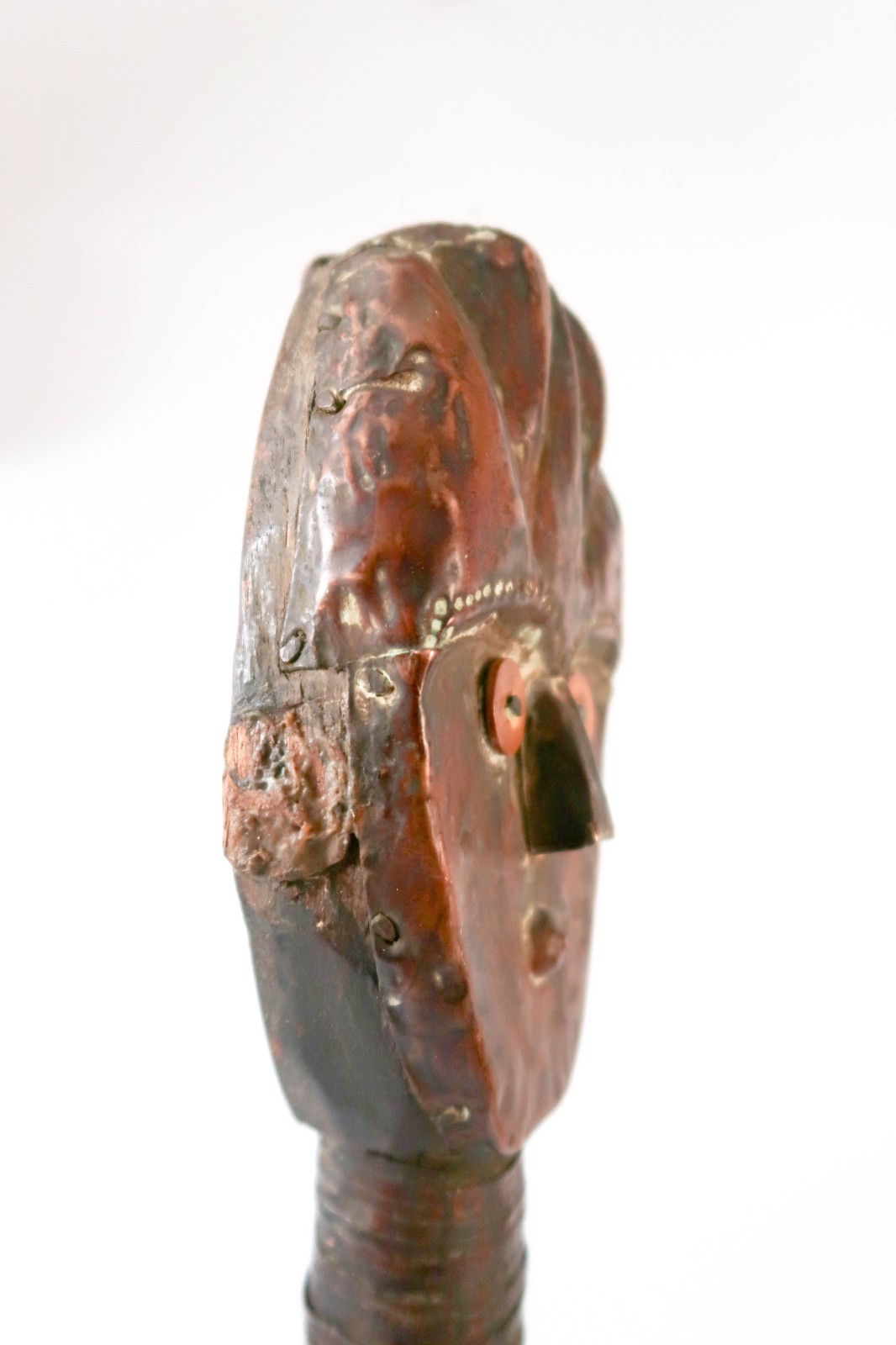 Vintage Sango Mbumba Reliquary Figure Gabon African Tribal Art Statue 22" Wood