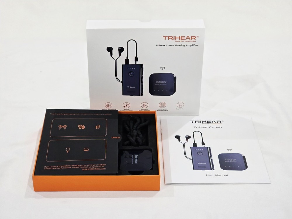 Trihear Convo  Hearing Amplifier With Remote Microphone And Ear Buds