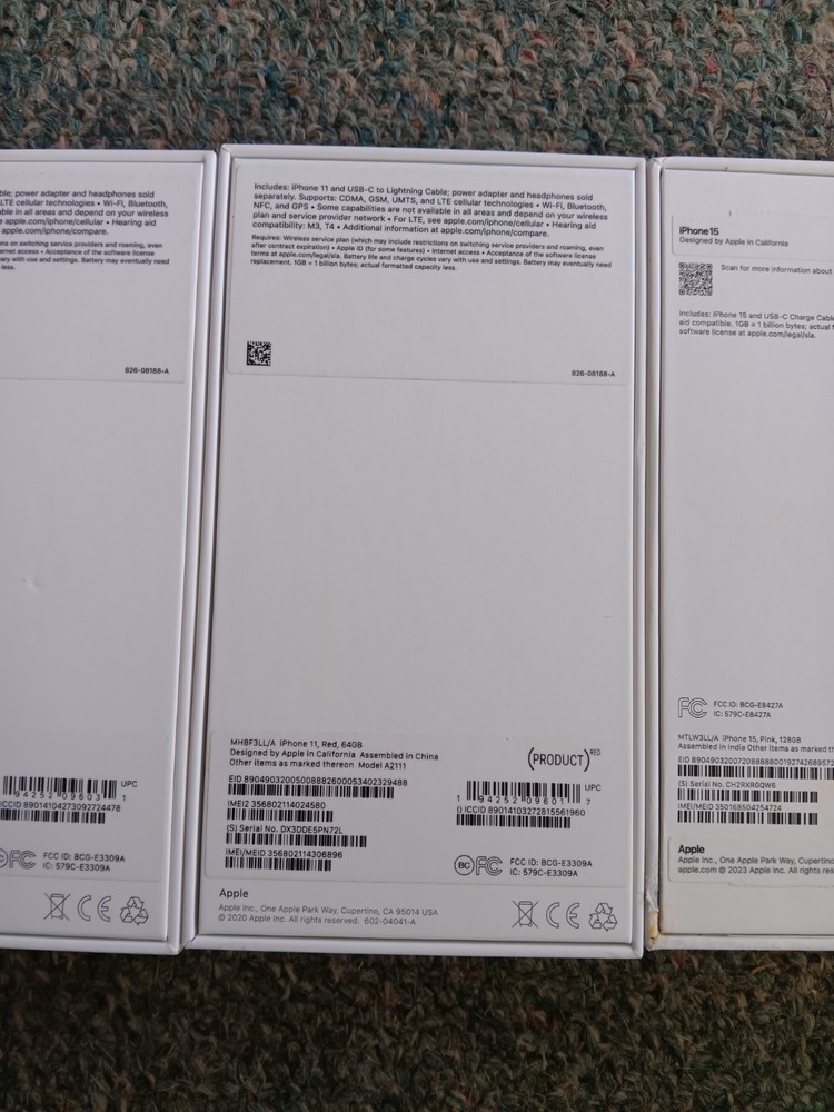 Apple Iphone 15 11 Box Only X4