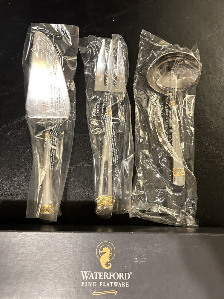 Waterford Wicklow Gold 3 pc serving set