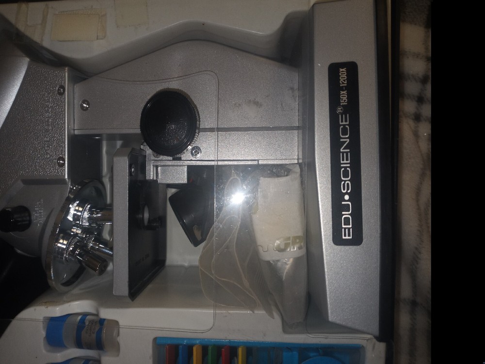 Vintage Edu Science 150x -1200x Binocular Microscope Set