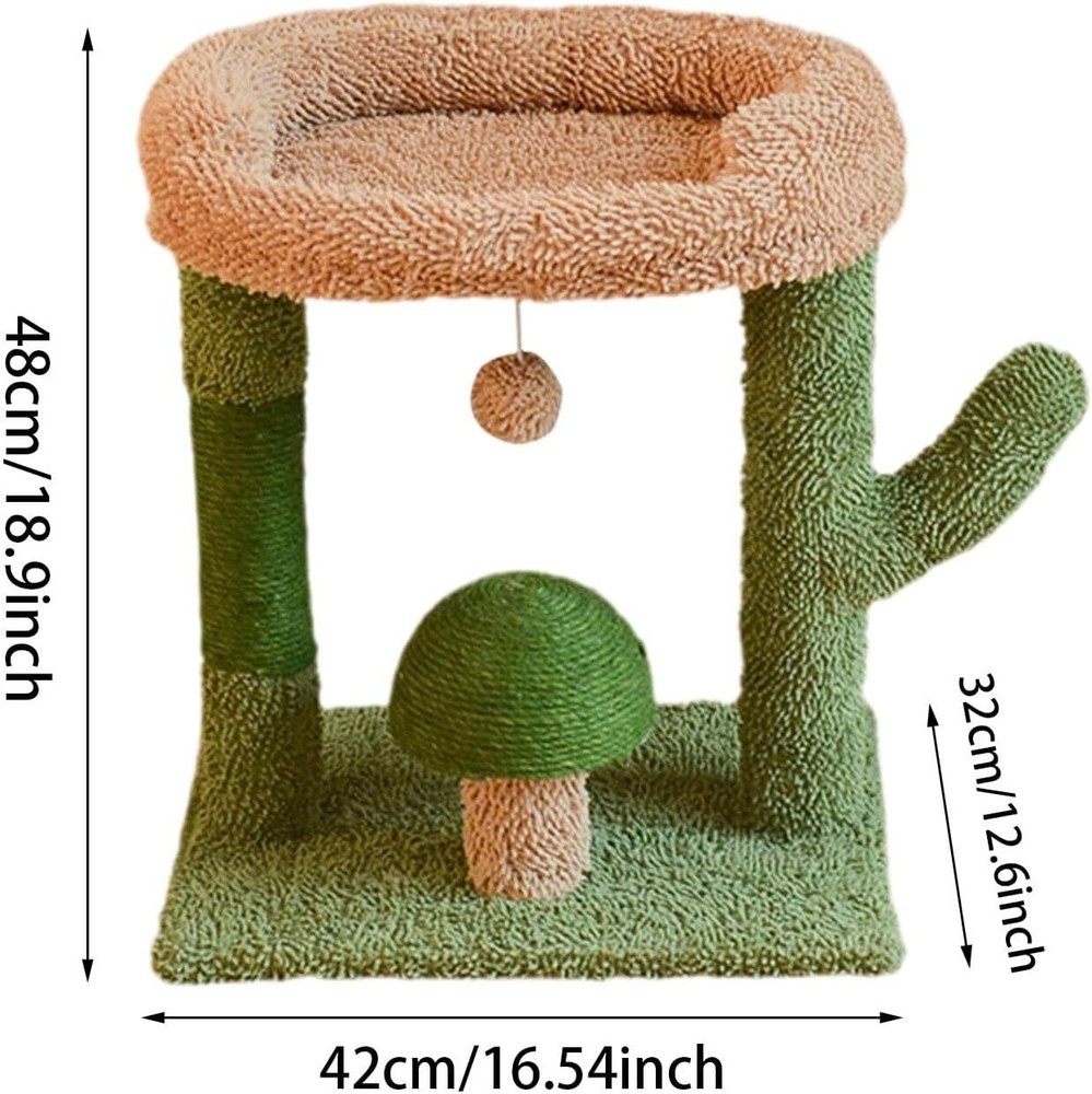 Cactus Cat Tree Cat Climbing Activity Trees Pet Bed for Indoor Cats Interactive