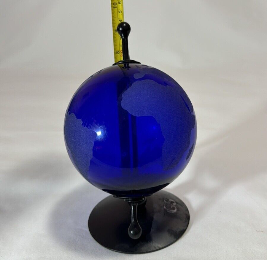 Vintage Cobalt Blue World Globe Map