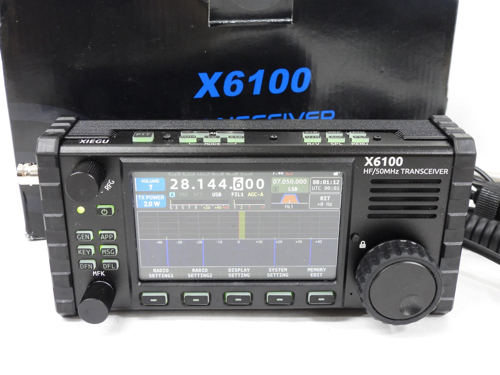 Xiegu X6100 Ham Radio HF Transceiver + Manual + Mic + Box (excellent)