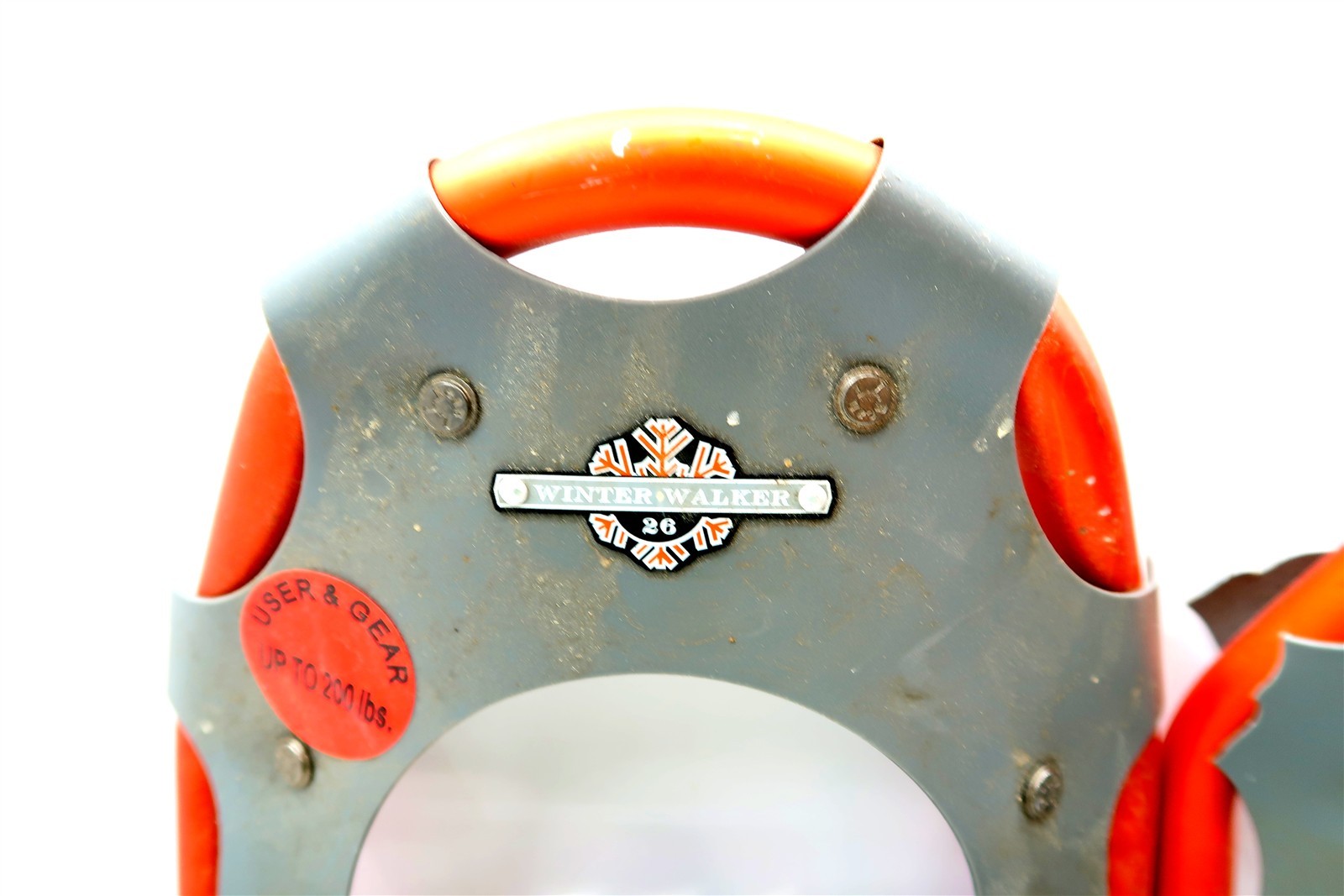 LL BEAN WINTER WALKER 26 Snowshoes Orange and Gray ~ Nice Condition