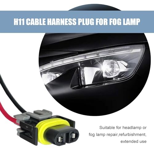 2 PCS Fog Light Connector Plug, H11 Connector Wiring Harness Socket,