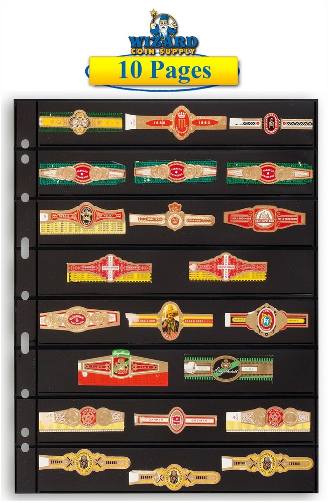 10 Lighthouse Grande Archival 8 Row Stamp Pages Double Side Album Stock Sheets