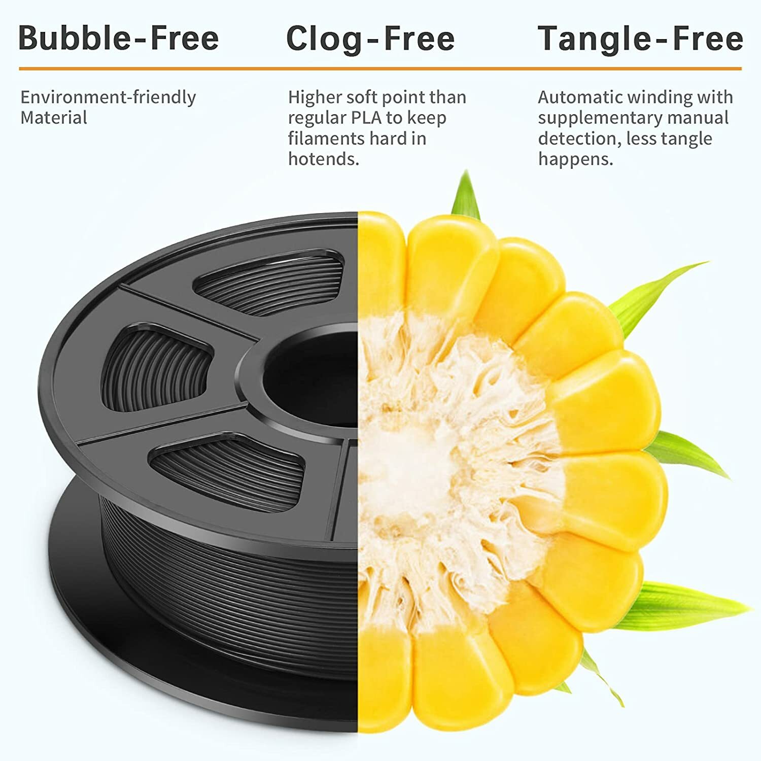 JAYO 10Rolls 1.75mm Filament 3D Printer PLA PLA+ SILK PETG 1.1KG Low Shrinkage