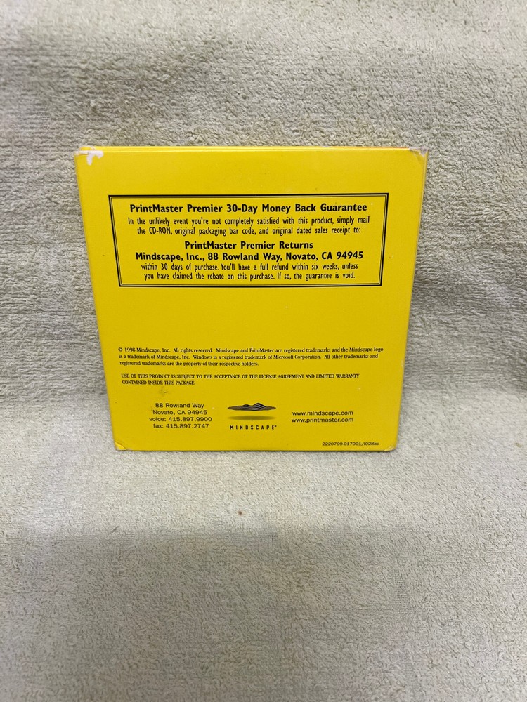 PrintMaster Premier Program (Windows 95 & 3.1 CD-ROM) 1998 Mindscape 4 Disc Set