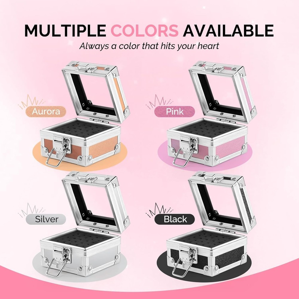 Nail Drill Bits Holder, 25 Holes Case, Portable Dustproof Displayer Organizer...