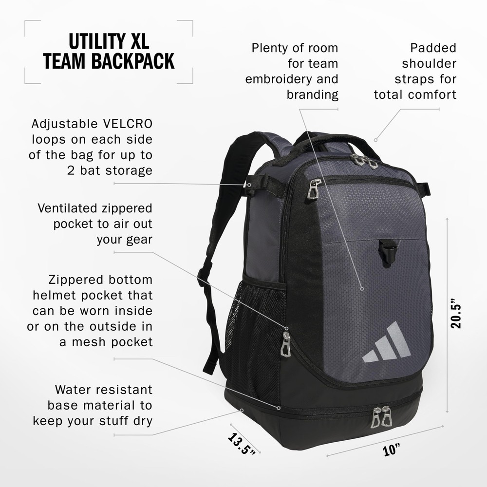 Utility XL Team Backpack Onix Grey/Black One Size