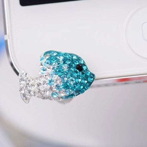 Dustproof Cell Phone Jack Plug for iPhone5, iPod (6th Generation), Fish