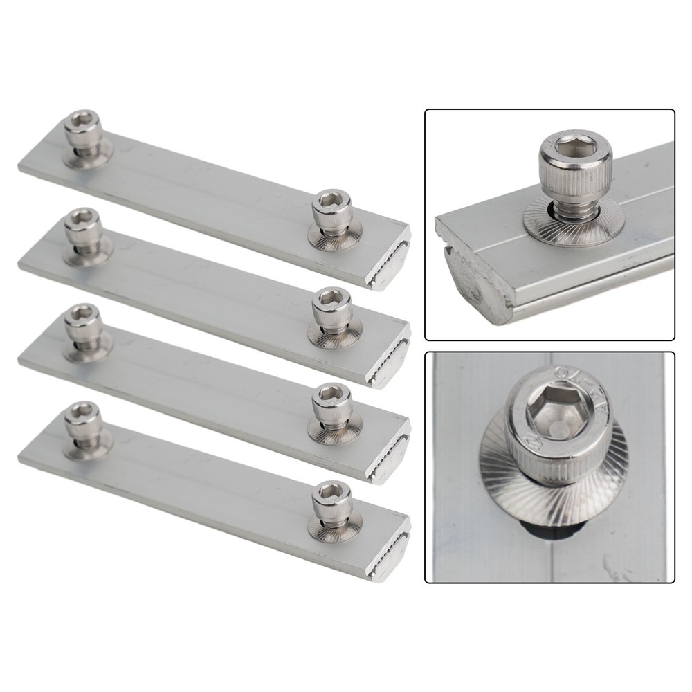 Aluminium Solar Module Rails Profile Connectors Mounting Connection Replacement
