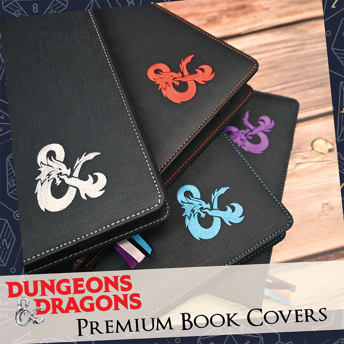 Premium Book Cover D&D Leatherette Holder Storage Secure Organizer Protector