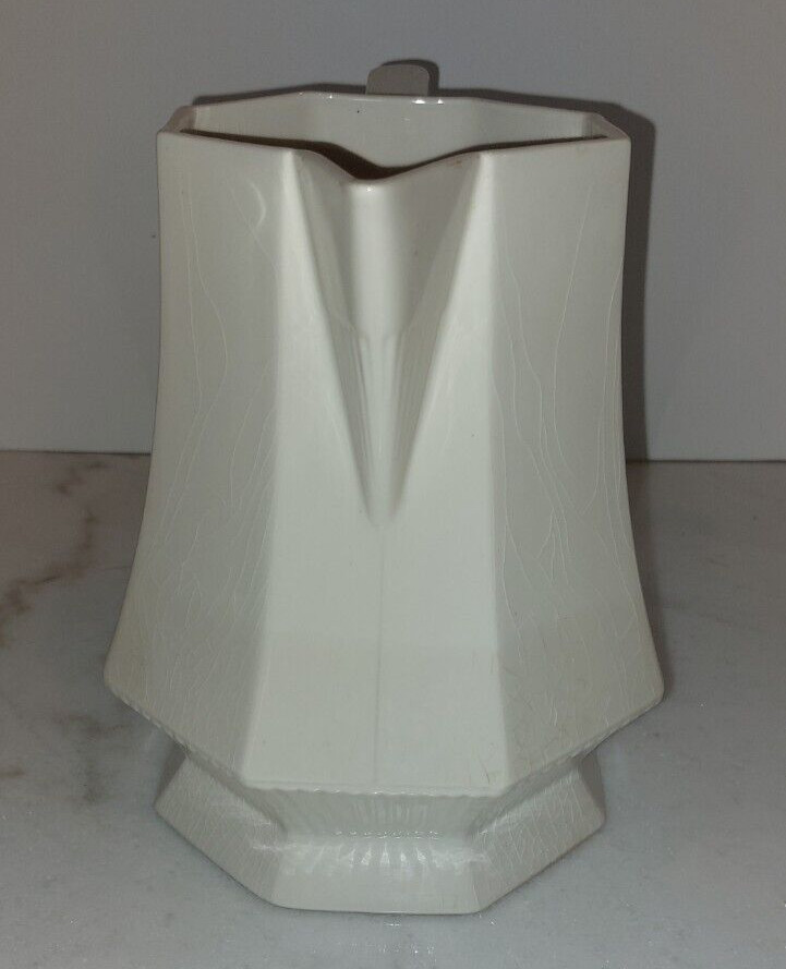 Vintage Octagonal Independence Ironstone Interpace White Pitcher Japan