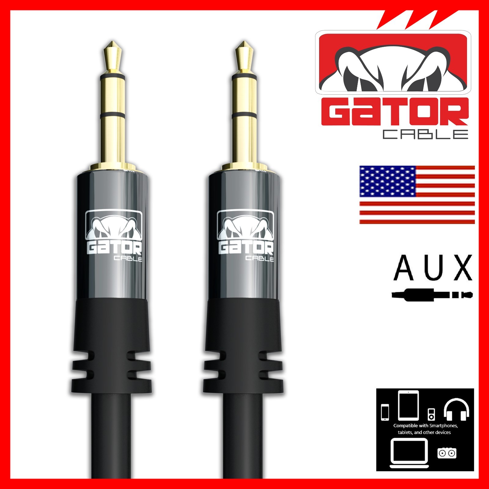 AUX 3.5mm Audio Cable Cord Male to Male For Phone iPhone Samsung LG Earphones
