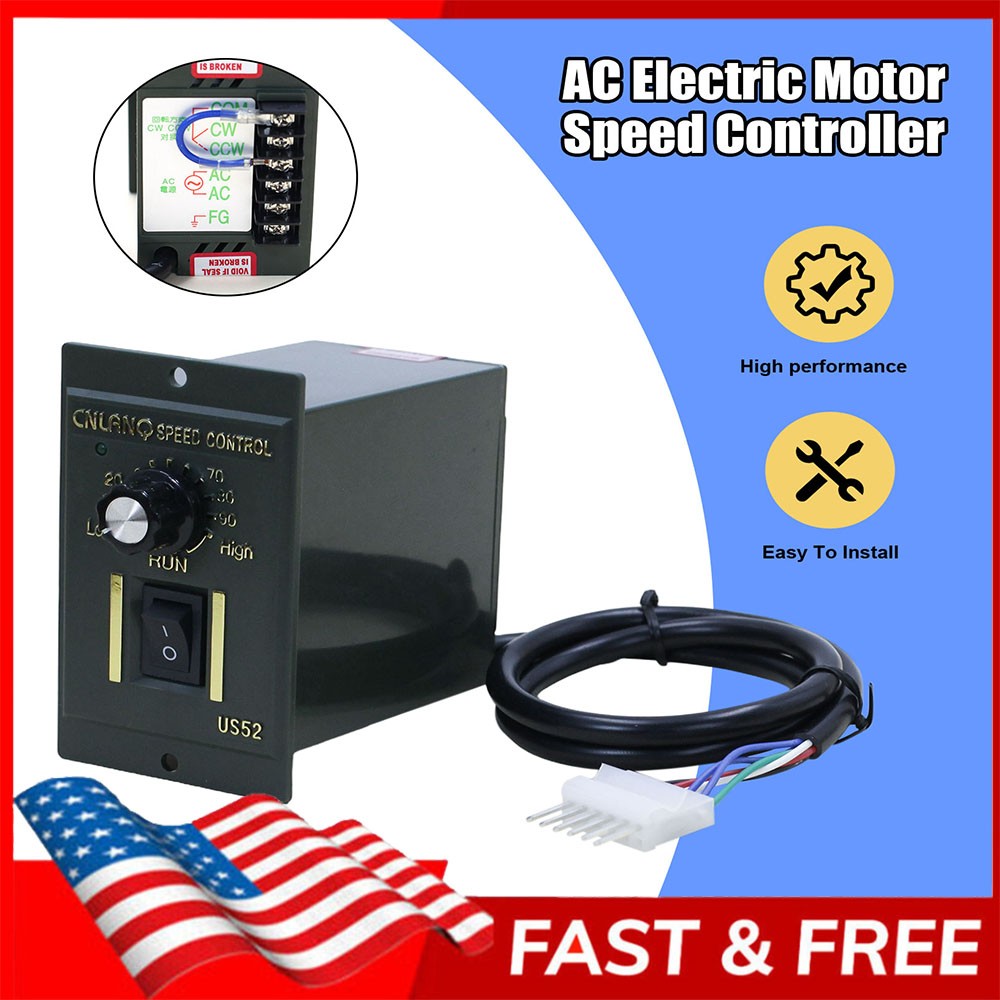 DC Motor Speed Controller 110V AC 120W Reversible Switch Regulator Regulator US