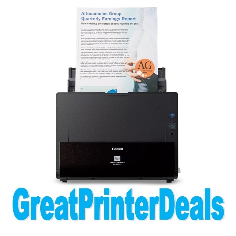 Canon imageFORMULA DR-C225 II (6130050) – Compact Duplex Document Scanner | USB