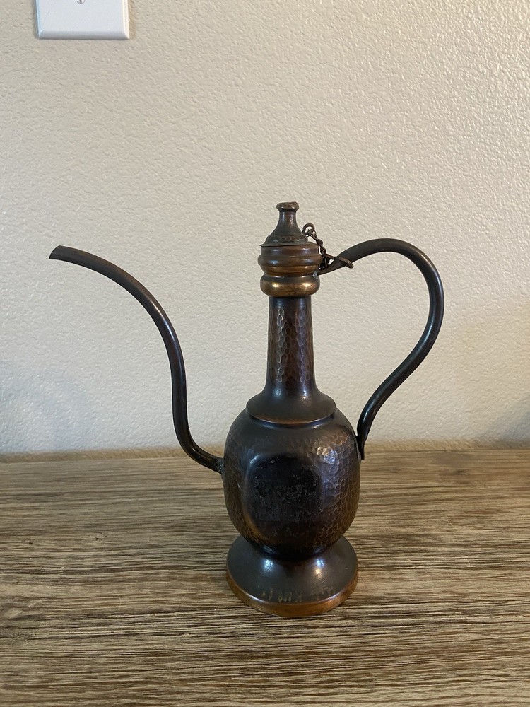 Antique Middle Eastern Copper Water Dallah Coffee Pot Vessel