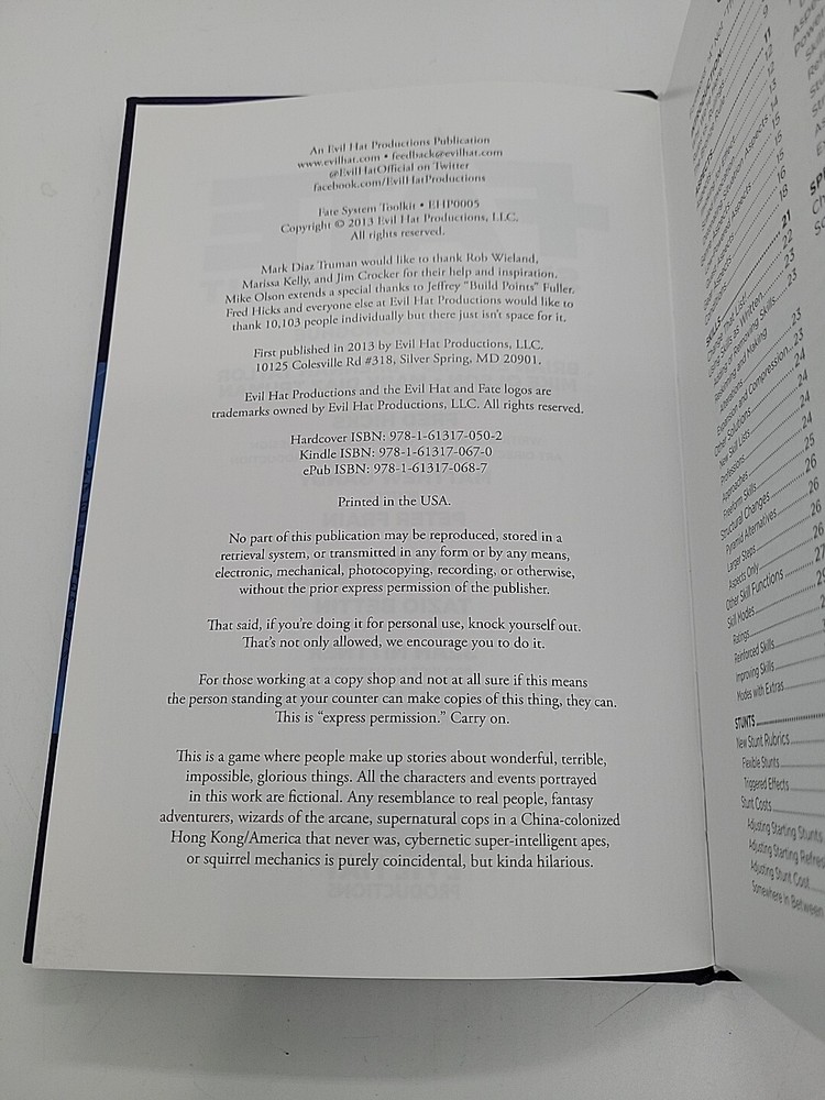 FATE System Toolkit Tabletop FATE Core Supplement