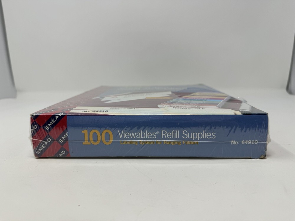 Smead Viewables Hanging Folder Tabs and Labels Refill 3 1/2 Inch Assorted