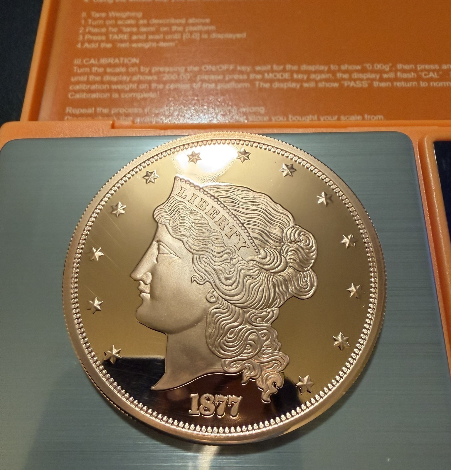 1877 Barber $50 Half-Union Proof 1.25 oz. Copper Round 99.9% Copper