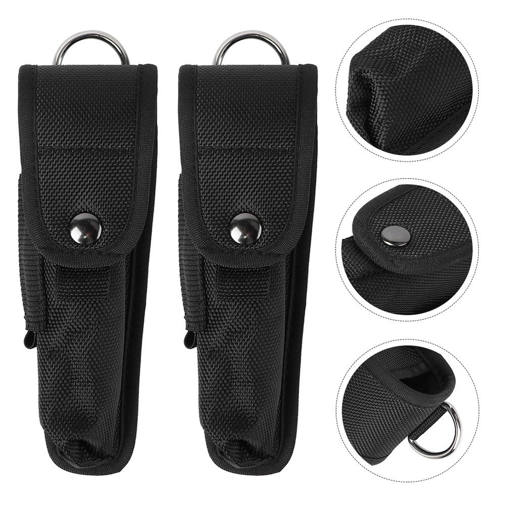 2 Pcs Multi-function Flashlight Pouch for Duty Belt Holder Portable