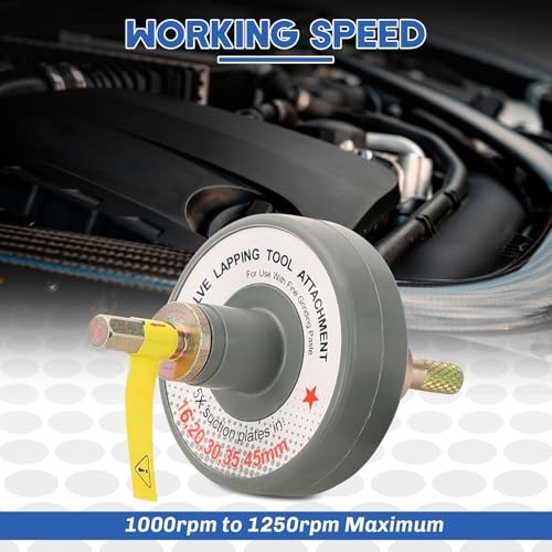 Valve Lapping Tool Kit | Valve Lapping Attachment Tool with 5 Suction Plates