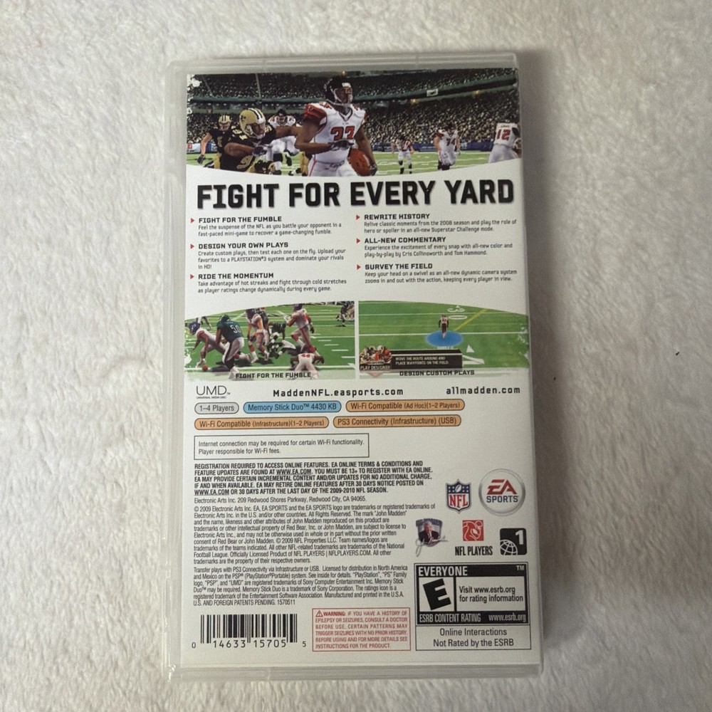 Madden NFL 10 PSP Case and Insert Only
